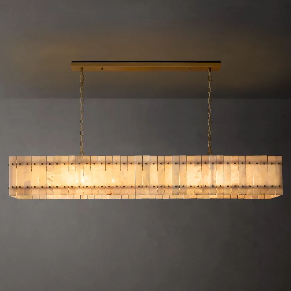 Sanrico Alabaster Linear Chandelier 72"