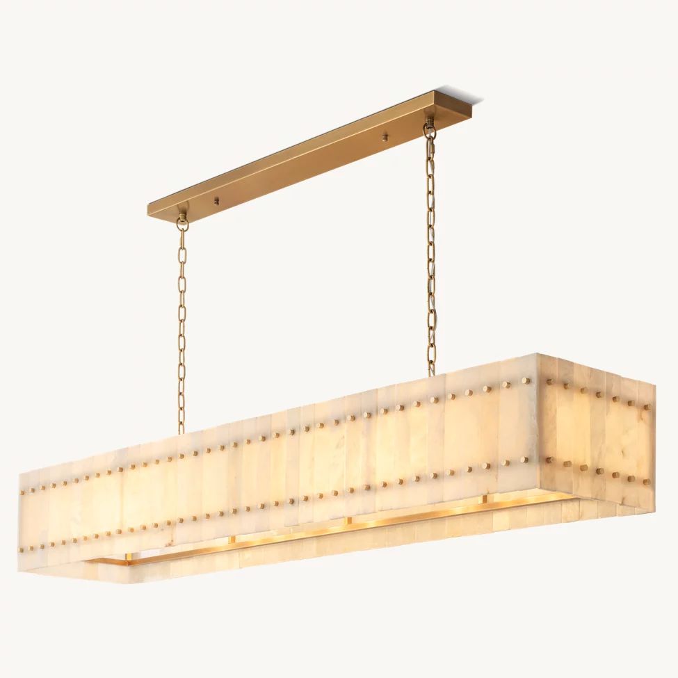 Sanrico Alabaster Linear Chandelier 72"