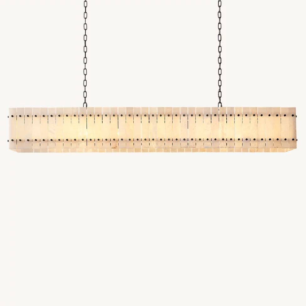 Sanrico Alabaster Linear Chandelier 72"