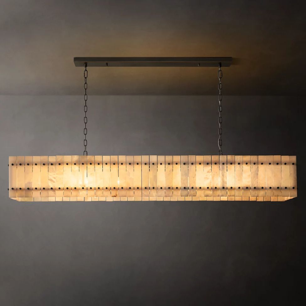 Sanrico Alabaster Linear Chandelier 72"