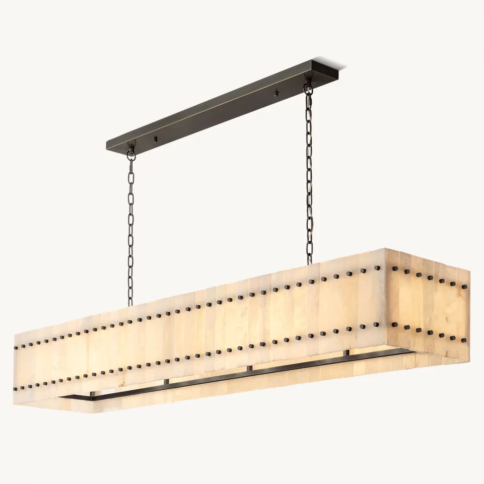 Sanrico Alabaster Linear Chandelier 72"