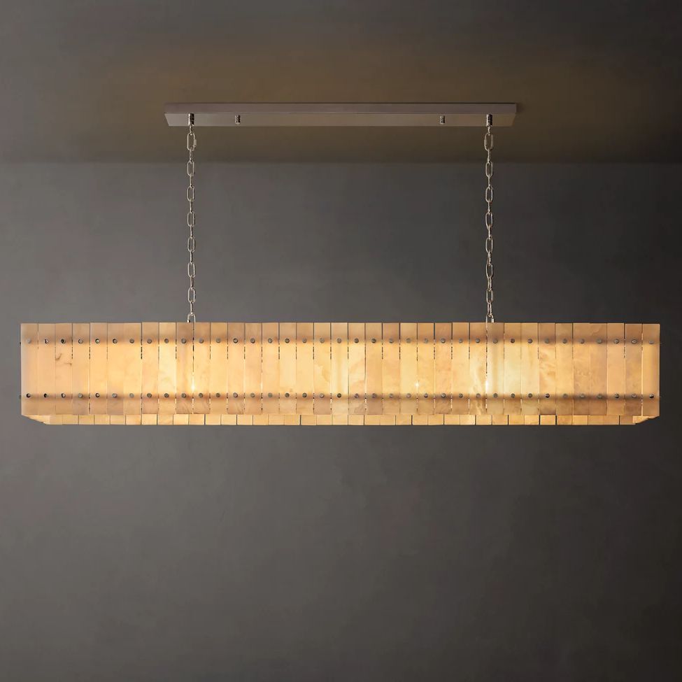 Sanrico Alabaster Linear Chandelier 72"