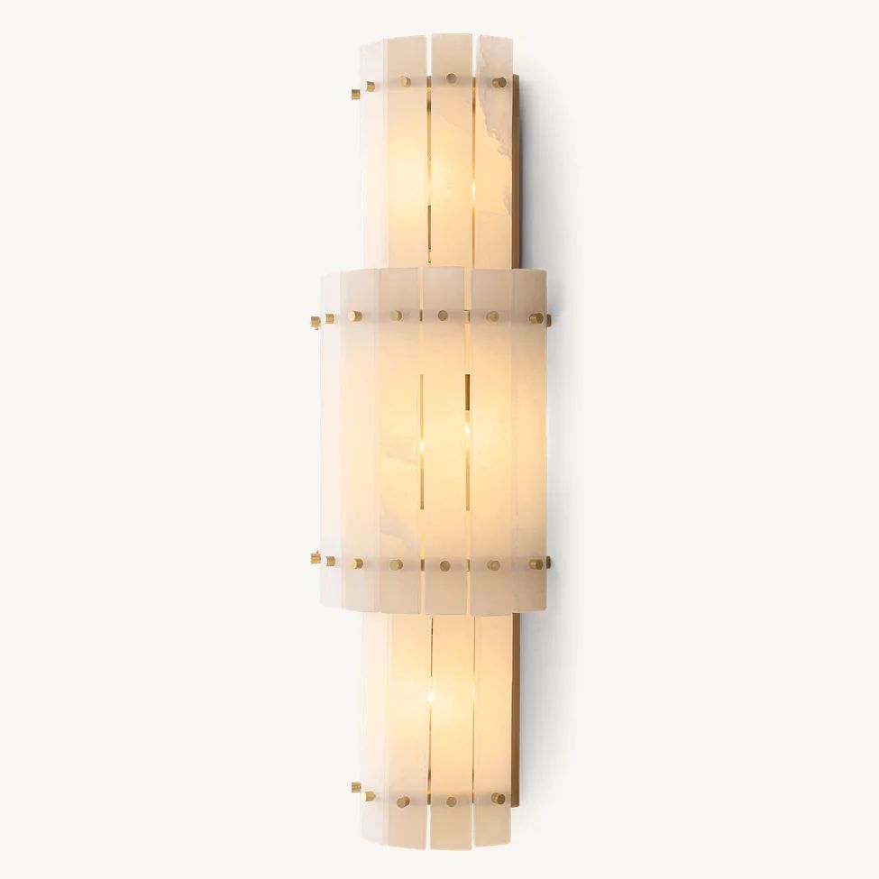 Sanrico Alabaster Round Wall Sconce