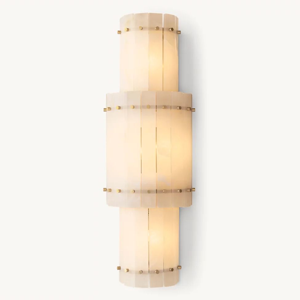 Sanrico Alabaster Round Wall Sconce