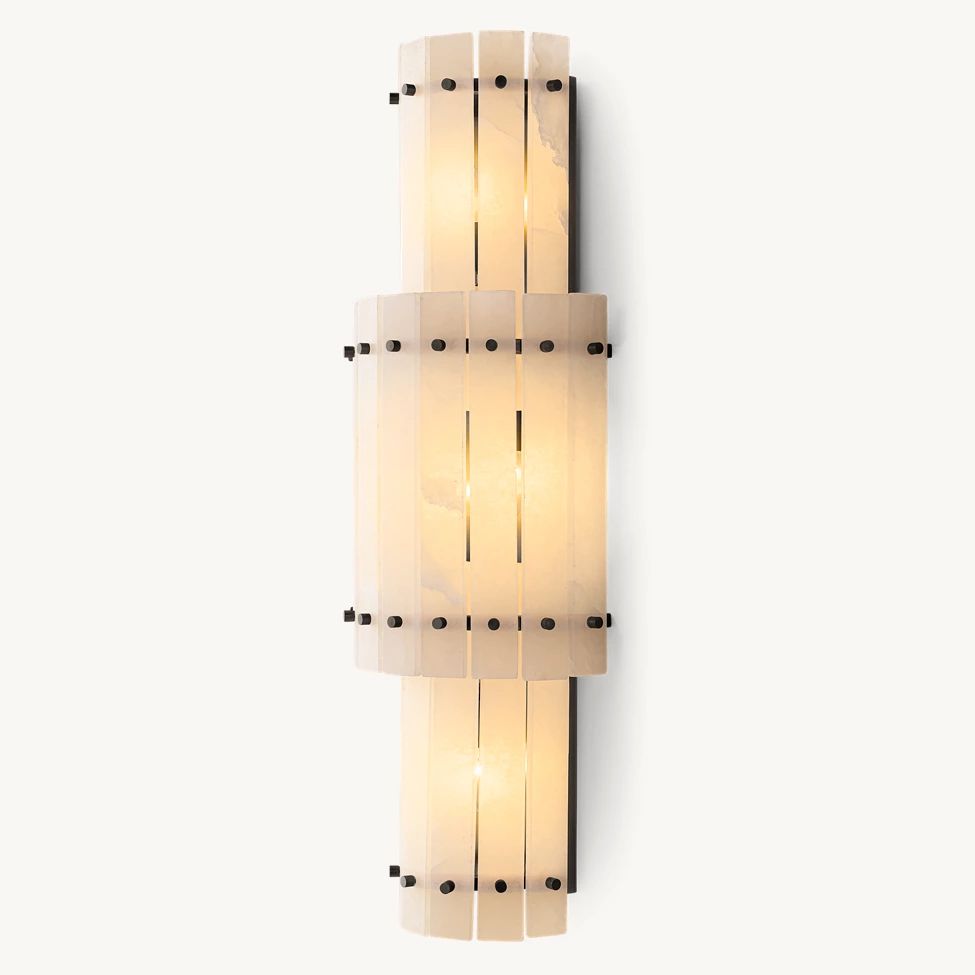 Sanrico Alabaster Round Wall Sconce