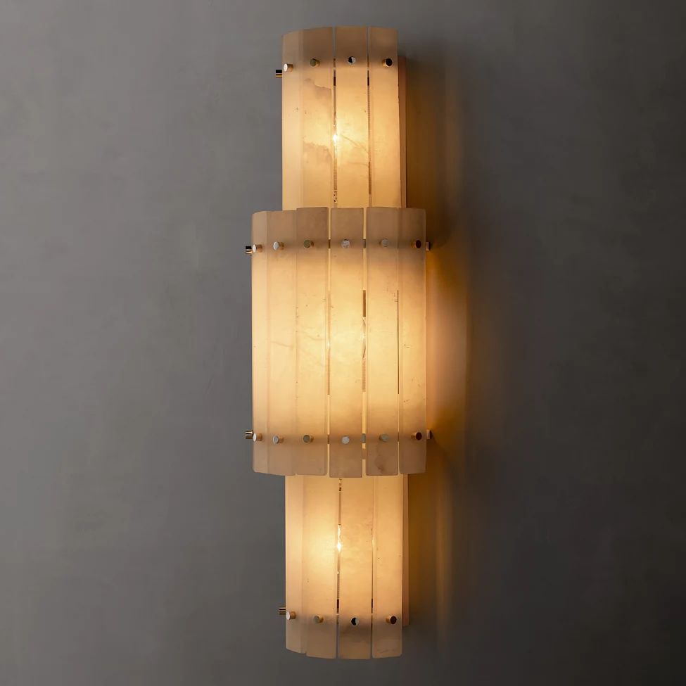 Sanrico Alabaster Round Wall Sconce