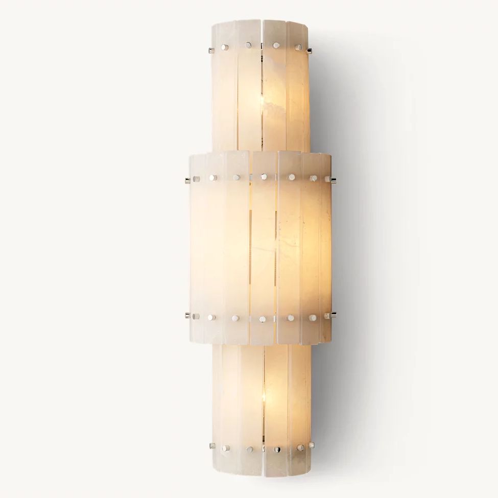 Sanrico Alabaster Round Wall Sconce