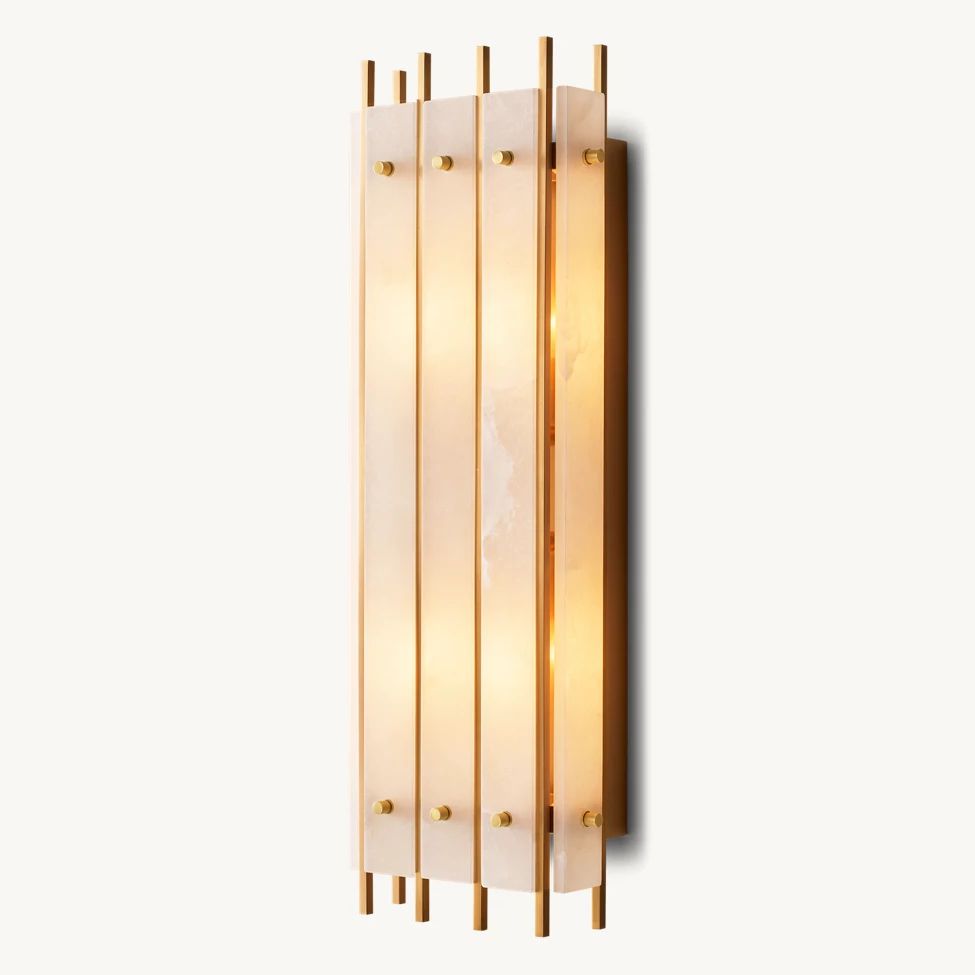 Sanrico Alabaster Rectangular Wall Sconce