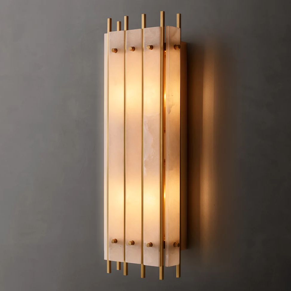 Sanrico Alabaster Rectangular Wall Sconce