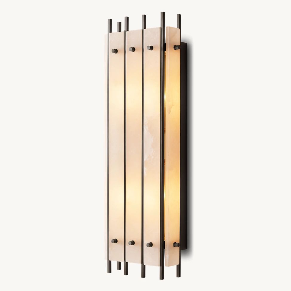 Sanrico Alabaster Rectangular Wall Sconce