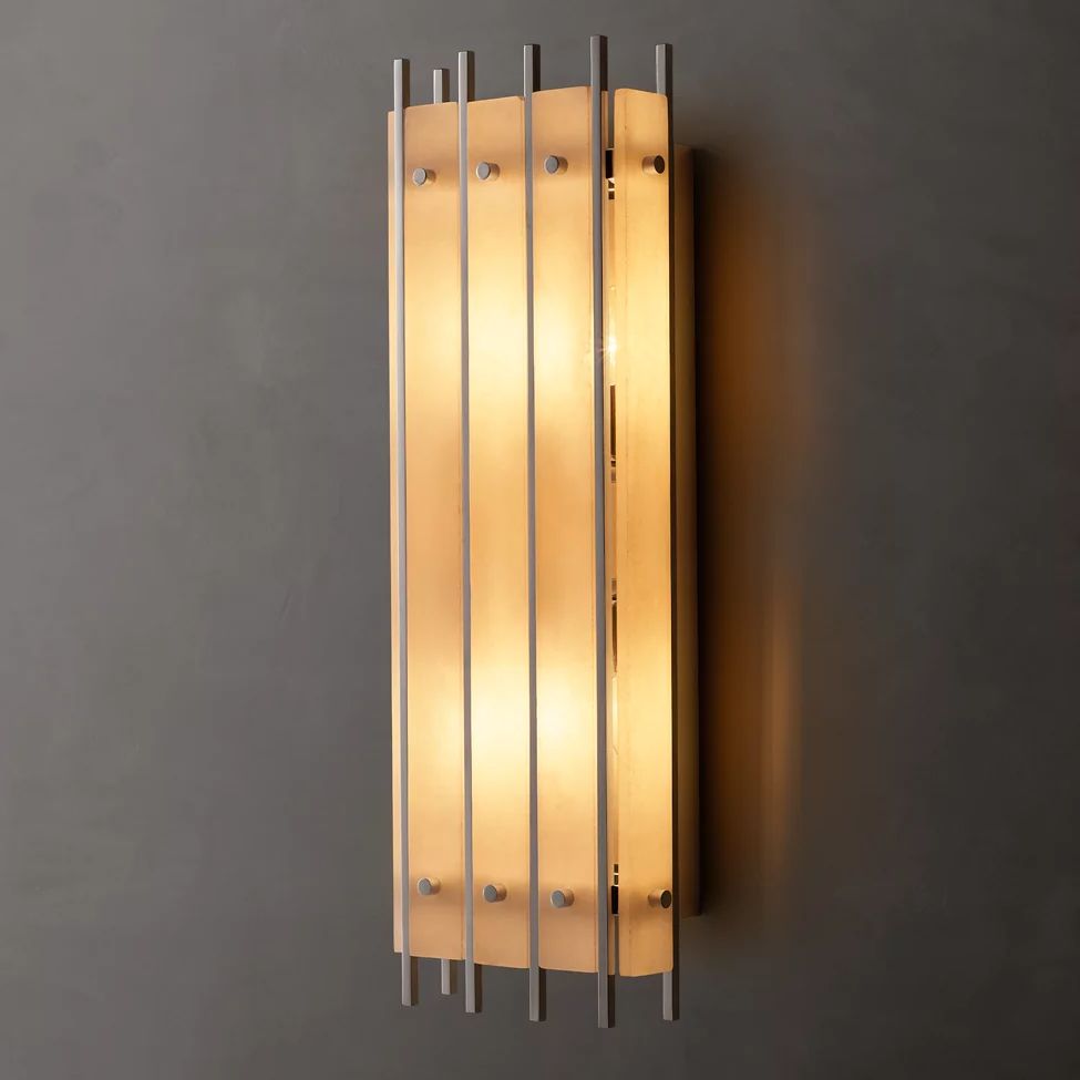 Sanrico Alabaster Rectangular Wall Sconce