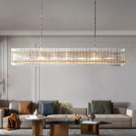 Sanrico Glass Rectangle Chandelier 72"