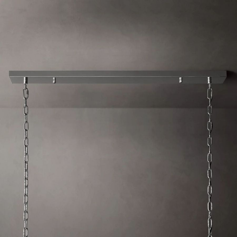 Sanrico Glass Rectangle Chandelier 72"