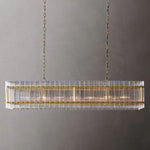 Sanrico Glass Rectangle Chandelier 54"