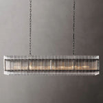 Sanrico Glass Rectangle Chandelier 54"