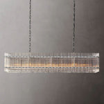 Sanrico Glass Rectangle Chandelier 54"