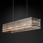 Sanrico Glass Rectangle Chandelier 54"