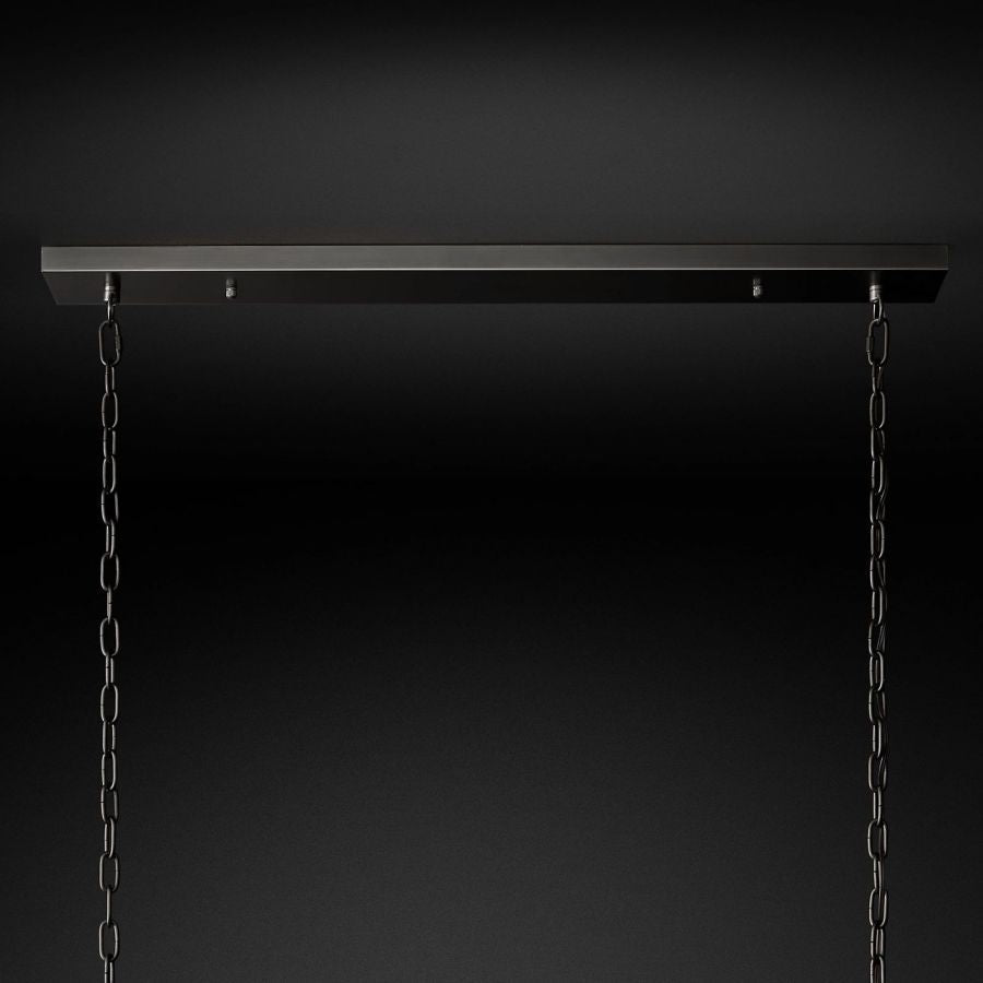 Sanrico Glass Rectangle Chandelier 54"