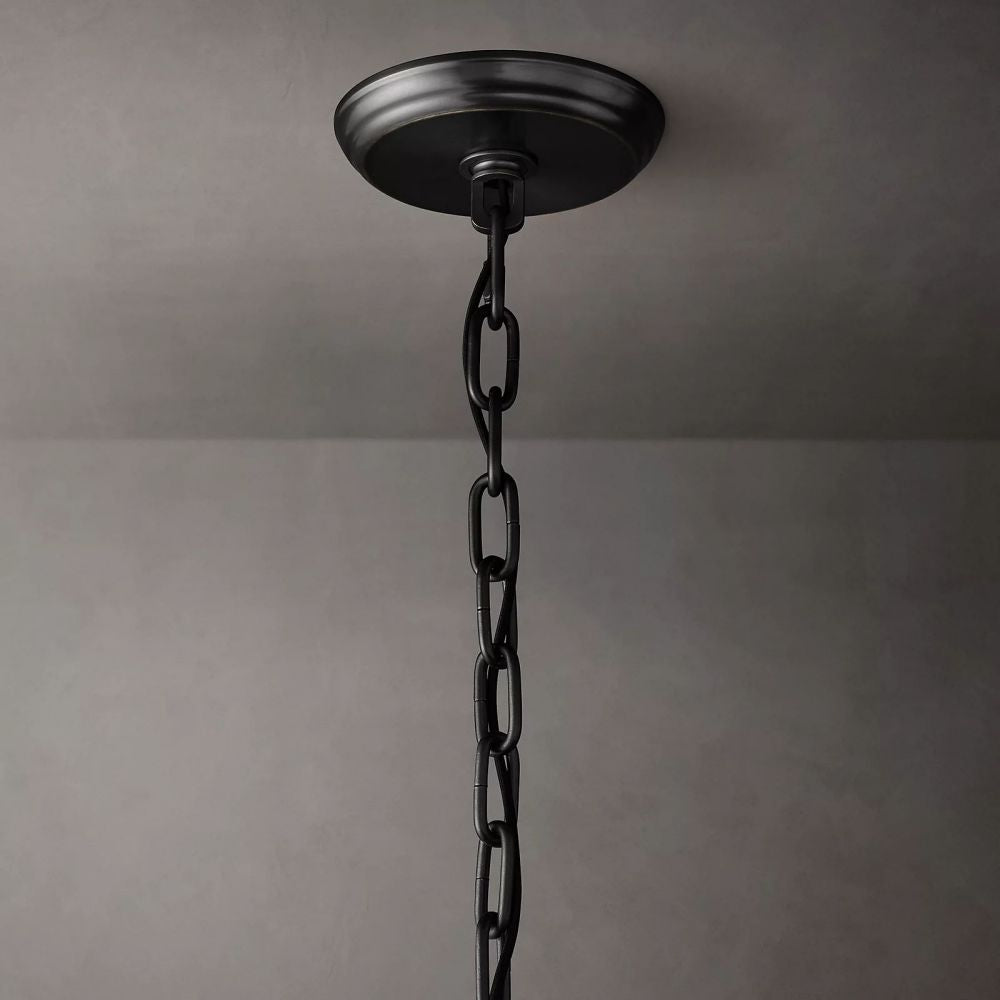 Sanrico Glass Two-Tier Round Chandelier 60"