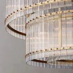 Sanrico Glass Two-Tier Round Chandelier 60"