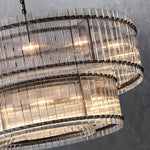 Sanrico Glass Two-Tier Round Chandelier 60"
