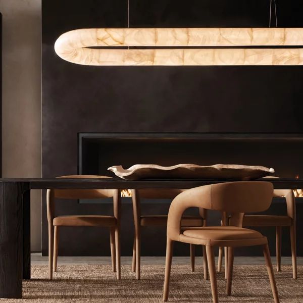 Rivent Lisse Oval Chandelier 74"