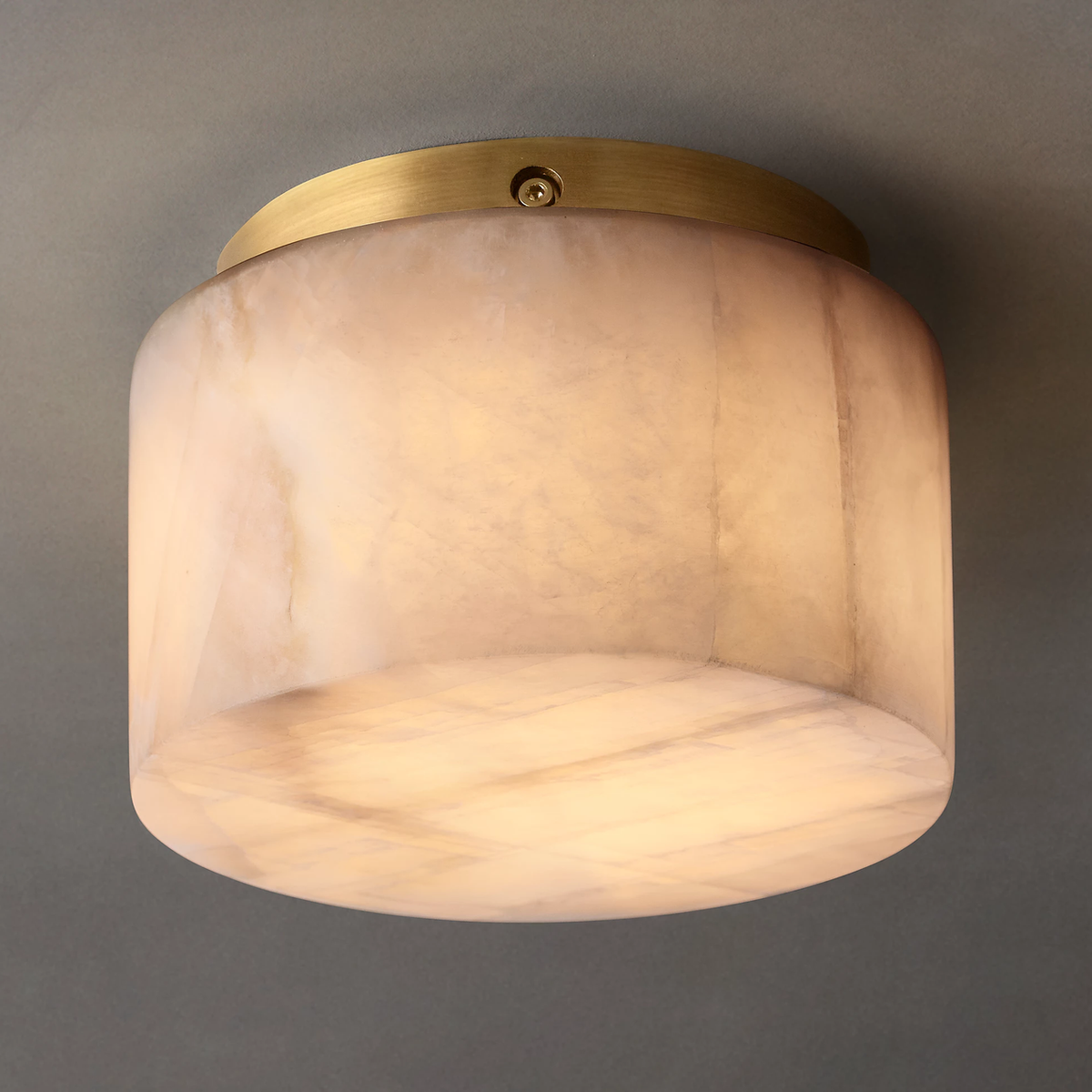 Rivent Alabaster Round Flush Mount