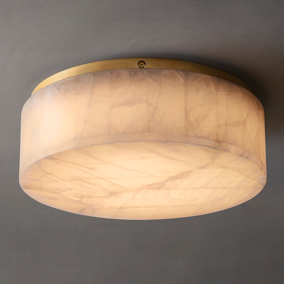 Rivent Alabaster Round Flush Mount