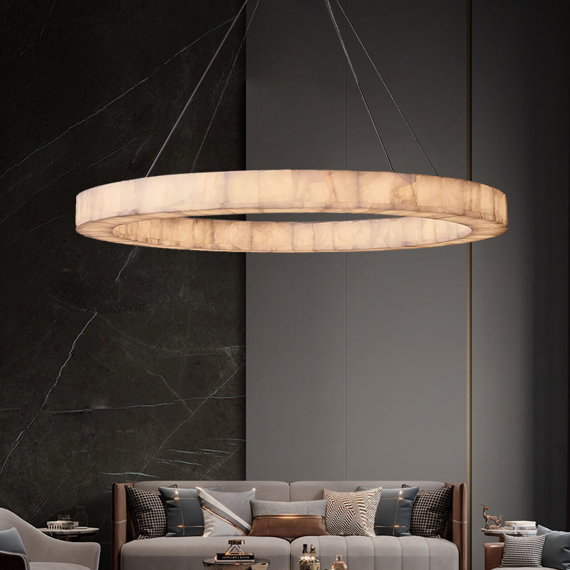 Rivent Alabaster Round Chandelier 60"