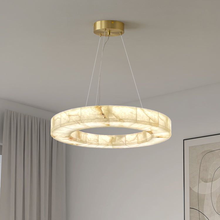 Rivent Alabaster Round Chandelier 31"