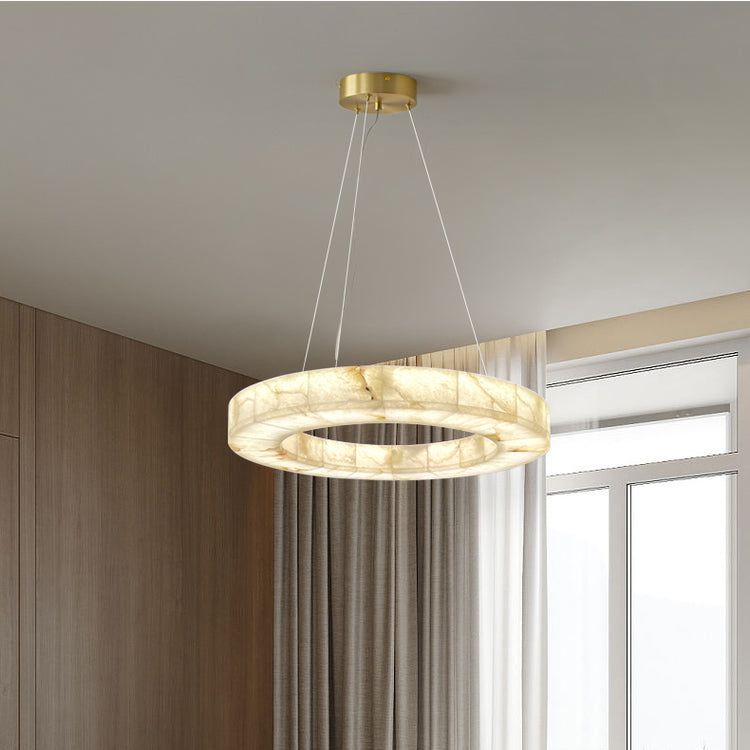 Rivent Alabaster Round Chandelier 31"