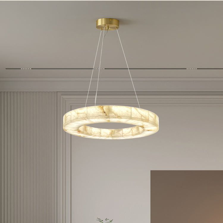 Rivent Alabaster Round Chandelier 31"