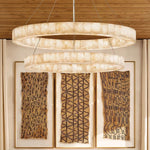 Rivent Alabaster Two-Tier Round Chandelier 60"