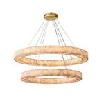 Rivent Alabaster Two-Tier Round Chandelier 60"