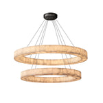 Rivent Alabaster Two-Tier Round Chandelier 60"