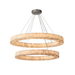 Rivent Alabaster Two-Tier Round Chandelier 60"