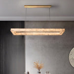 Rivent Alabaster Rectangular Chandelier 54"
