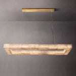 Rivent Alabaster Rectangular Chandelier 72"