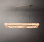 Rivent Alabaster Rectangular Chandelier 72"