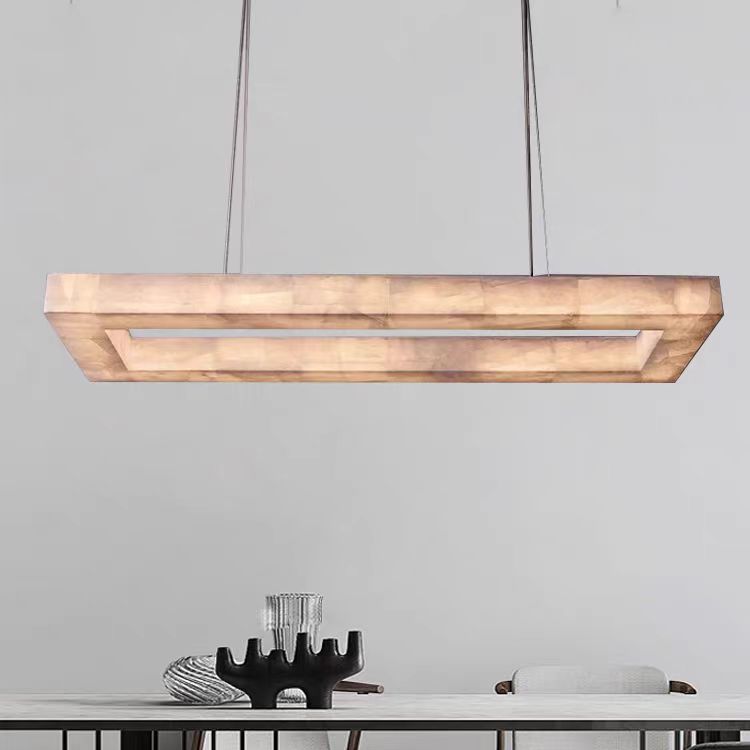 Rivent Alabaster Rectangular Chandelier 72"