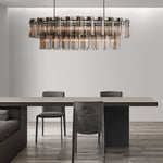Delsie Glass Oval Chandelier