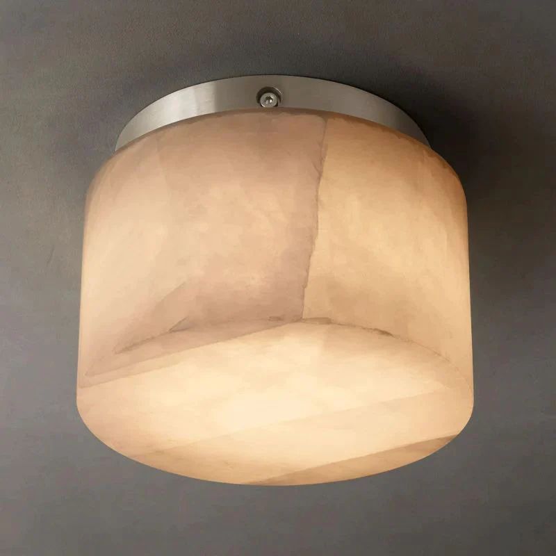 Rivent Alabaster Round Flush Mount
