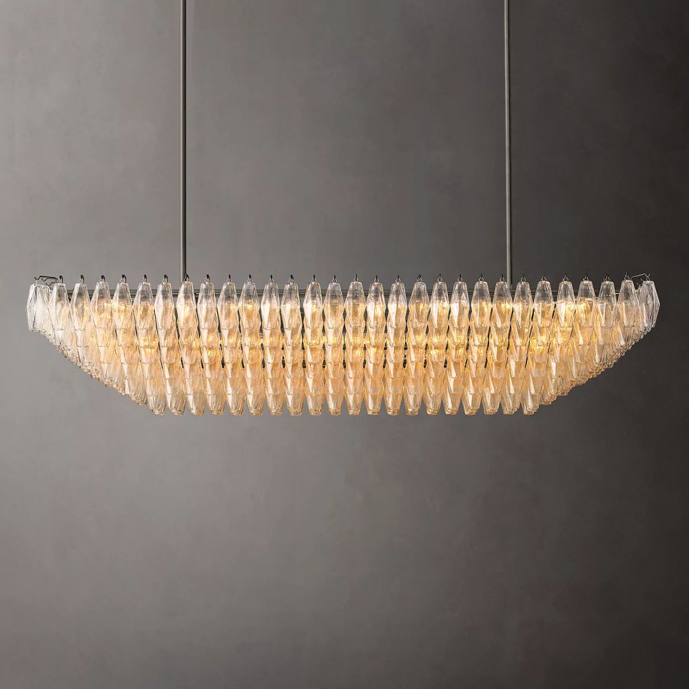 Chivaro Tiered Rectangular Chandelier 74"