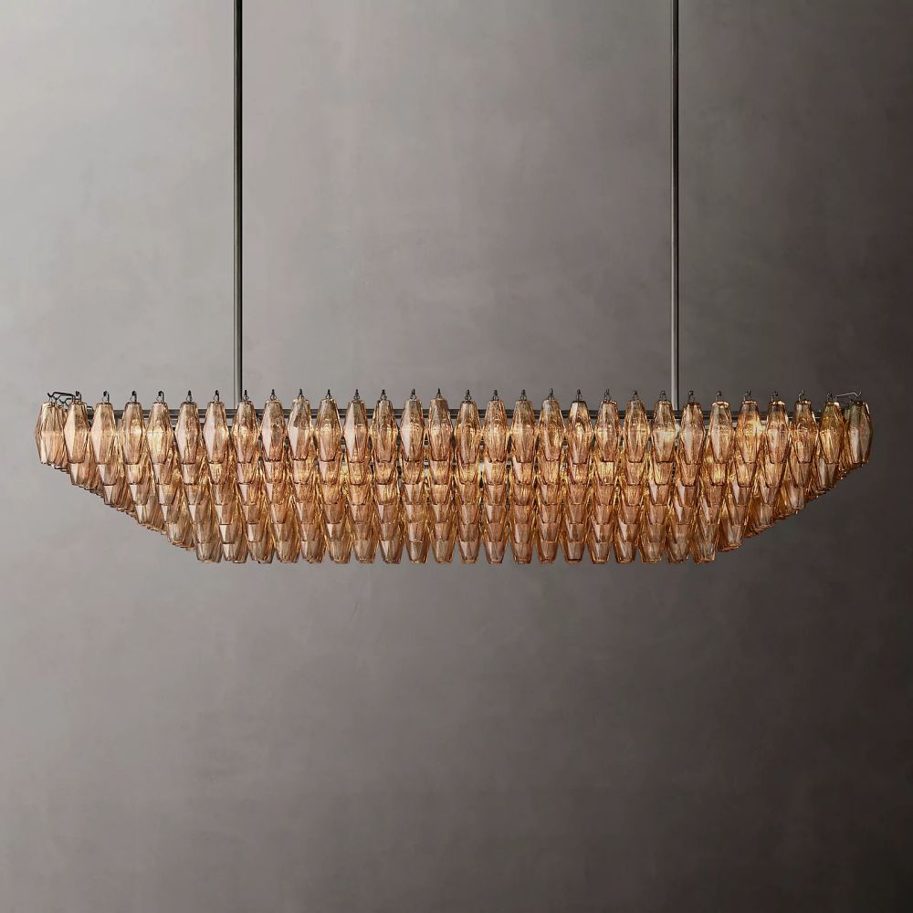 Chivaro Tiered Rectangular Chandelier 74"