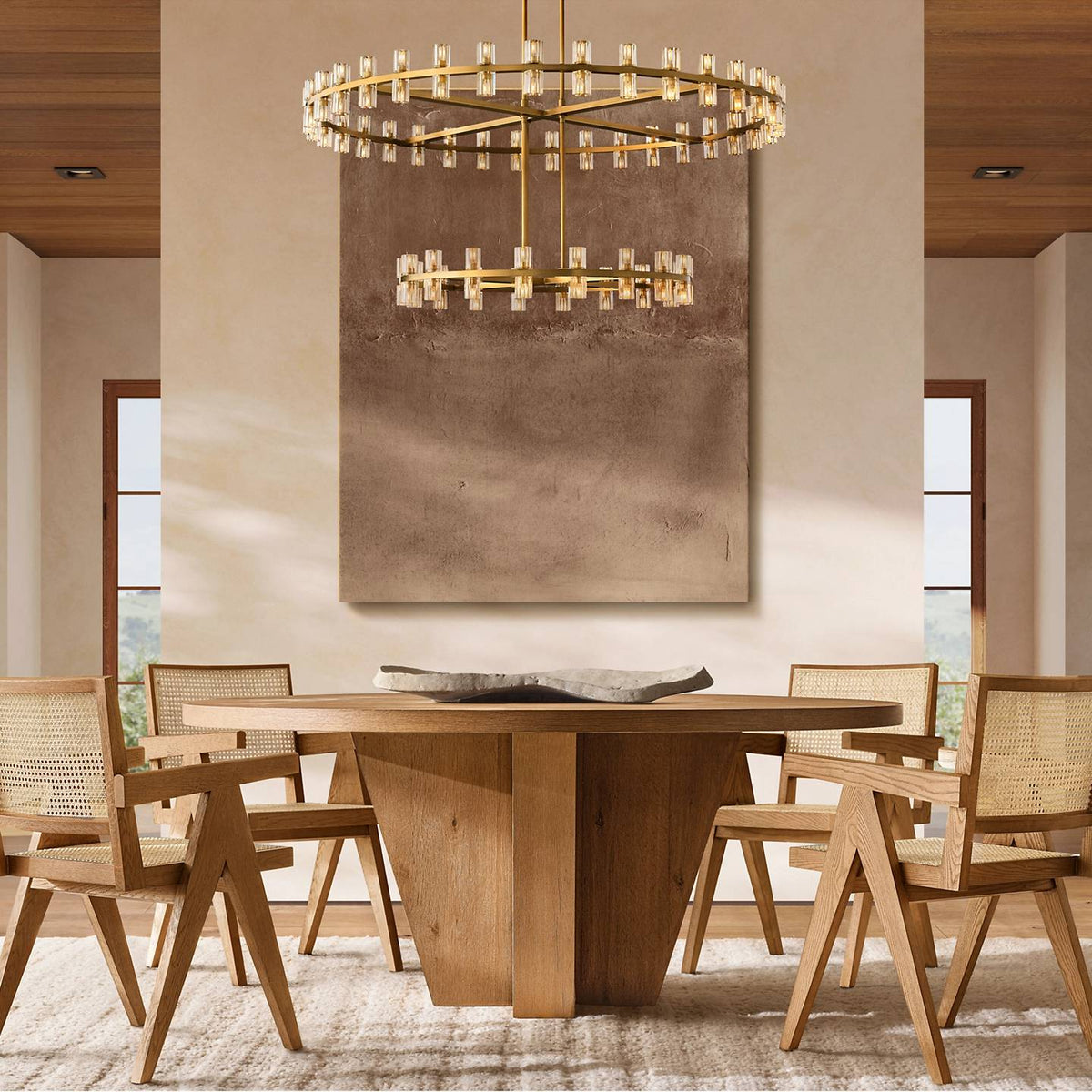 Archette Two-Tier Round Chandelier 60"