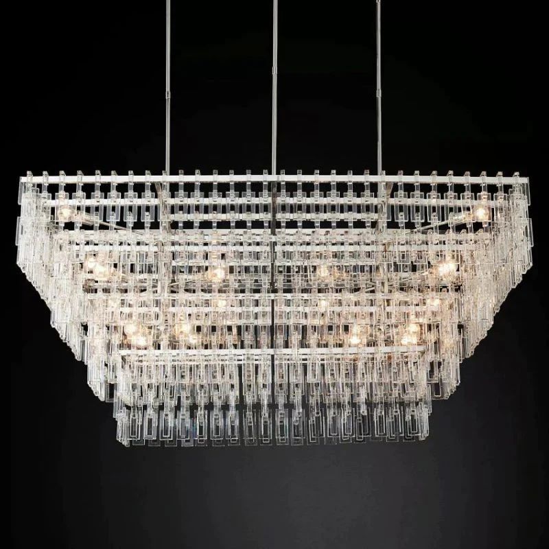 Marvion Tiered Rectangle Chandelier 72"