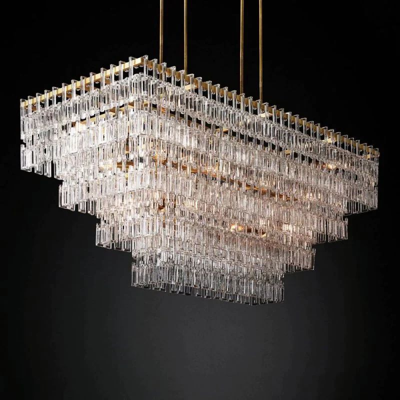 Marvion Tiered Rectangle Chandelier 72"