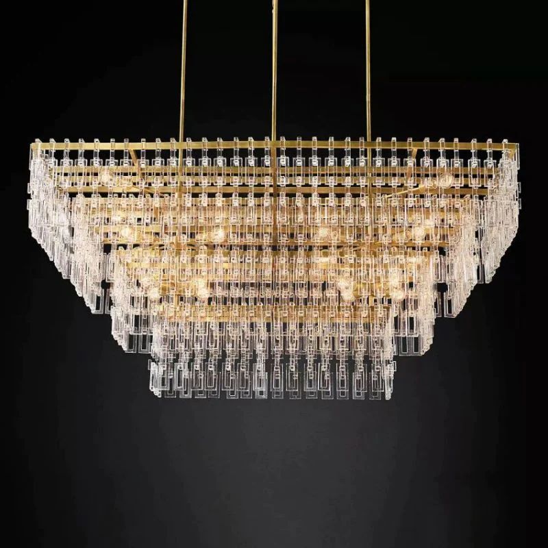 Marvion Tiered Rectangle Chandelier 72"