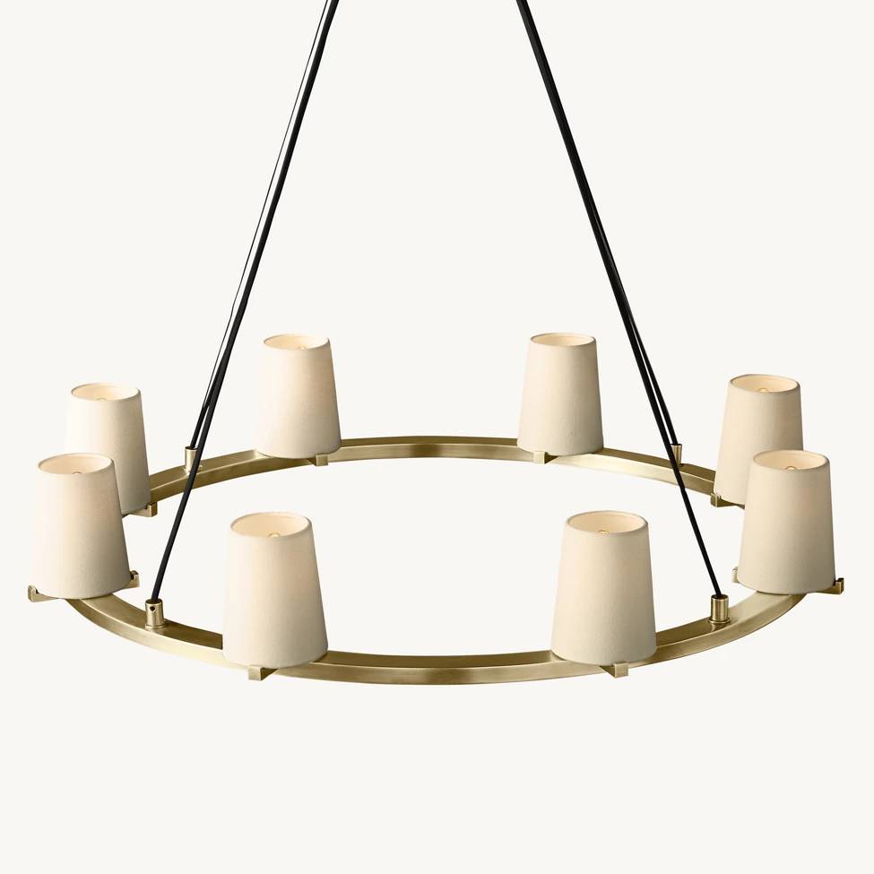 Paucent Shade Round Chandelier 36"