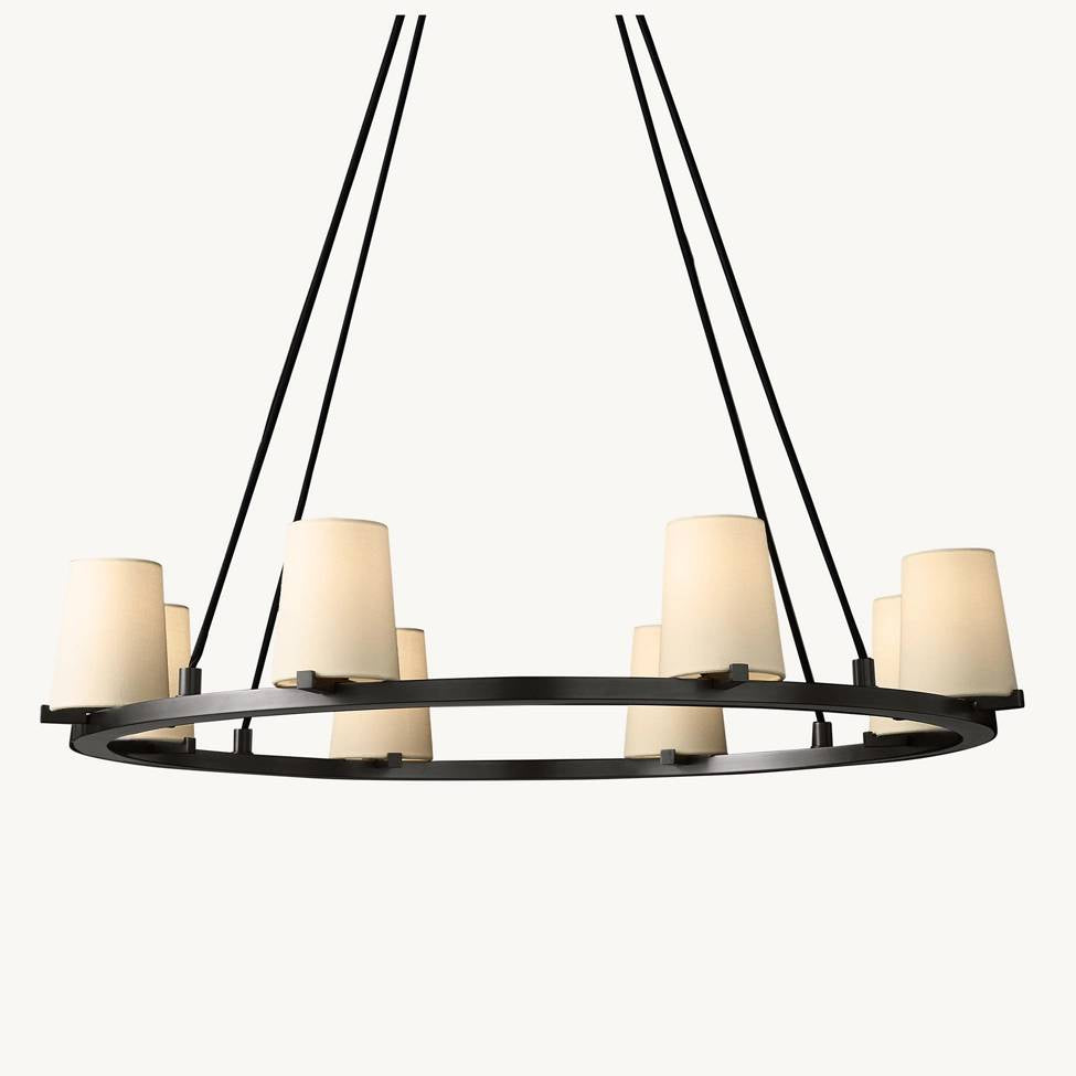 Paucent Shade Round Chandelier 36"